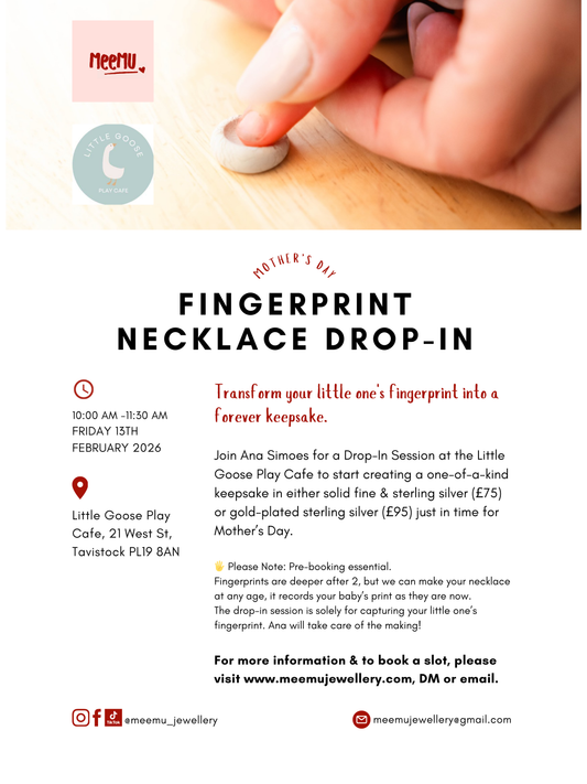 Fingerprint Necklace Drop-In at the Little Goose Play Cafe
